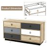 Multipurpose 6 Drawer Double Dresser