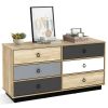 Multipurpose 6 Drawer Double Dresser