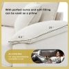 Beige 133" 6 Seat Corduroy Modular Sectional Sofa