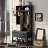 U-Can Hall Tree Entryway Storage Bench, 3-in-1 Design