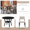 Espresso Round Dining Table Set