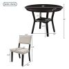 Espresso Round Dining Table Set