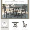 Gray Round Dining Table Set