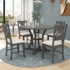 Gray Round Dining Table Set