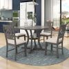 Gray Round Dining Table Set