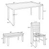 Rustic Gray Wood Dining Set