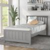 Gray Wood Twin Platform Bed