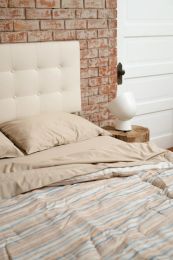 Khaki Microfiber Twin Sheet Set