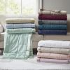 Gray Twin Lightweight Down Alternative Blanket with Satin Trim