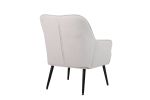 Spacious Beige Linen Armchair