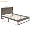 Queen Antique Gray Bed Set