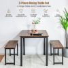 Rustic Bench Dining Set