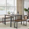 Rustic Bench Dining Set