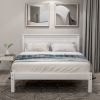 Rustic White Twin Platform Bed Set