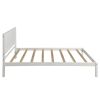 Rustic White Twin Platform Bed Set