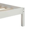 Rustic White Twin Platform Bed Set