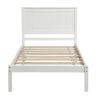 Rustic White Twin Platform Bed Set