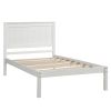Rustic White Twin Platform Bed Set