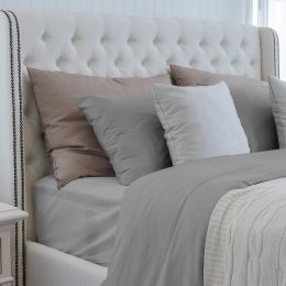 Sateen Soft Gray King Sheet Set