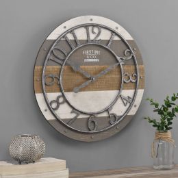 Shabby Farmhouse Wood Wall Clock