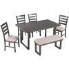 Gray Distressed Dining Set