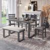 Gray Distressed Dining Set