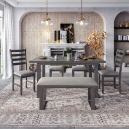 Gray Distressed Dining Set
