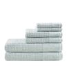 Spa Waffle Cotton Bath Towel 6 Piece Set-Seafoam