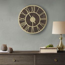 Stylish Modern Glam Wood Wall Clock