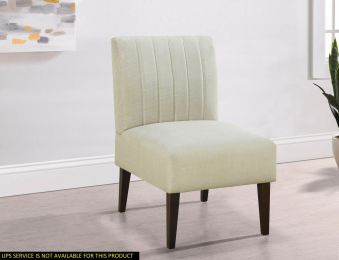 Stylish Plush Accent Chair-Beige