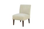 Stylish Plush Accent Chair-Beige