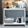 White-2-Tier Console Accent Table