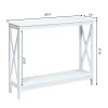 White-2-Tier Console Accent Table