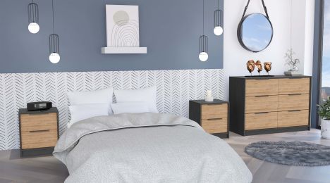 Dresser With Nightstand Set 3 Piece