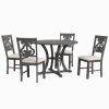 Gray Round Dining Table Set