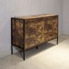 Double Dresser Industrial Brown Wood Finish