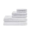 Spa Waffle Cotton Bath Towel 6 Piece Set-White