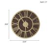 Stylish Modern Glam Wood Wall Clock