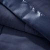 Navy King Lightweight Down Alternative Blanket with Satin Trim