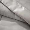 Gray King Lightweight Down Alternative Blanket with Satin Trim