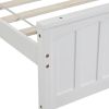 White Wood Twin Platform Bed