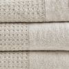 Spa Waffle Cotton Bath Towel 6 Piece Set-Taupe