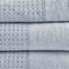 Spa Waffle Cotton Bath Towel 6 Piece Set-Blue
