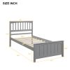 Gray Wood Twin Platform Bed