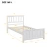 White Wood Twin Platform Bed