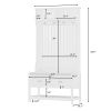 U-Can Hall Tree Entryway Storage Bench, 3-in-1 Design