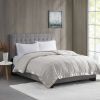 Gray King Lightweight Down Alternative Blanket with Satin Trim