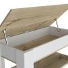 White Oak Storage Shoe Bench