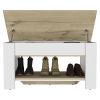 White Oak Storage Shoe Bench