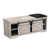 Barn Door Shoe Bench